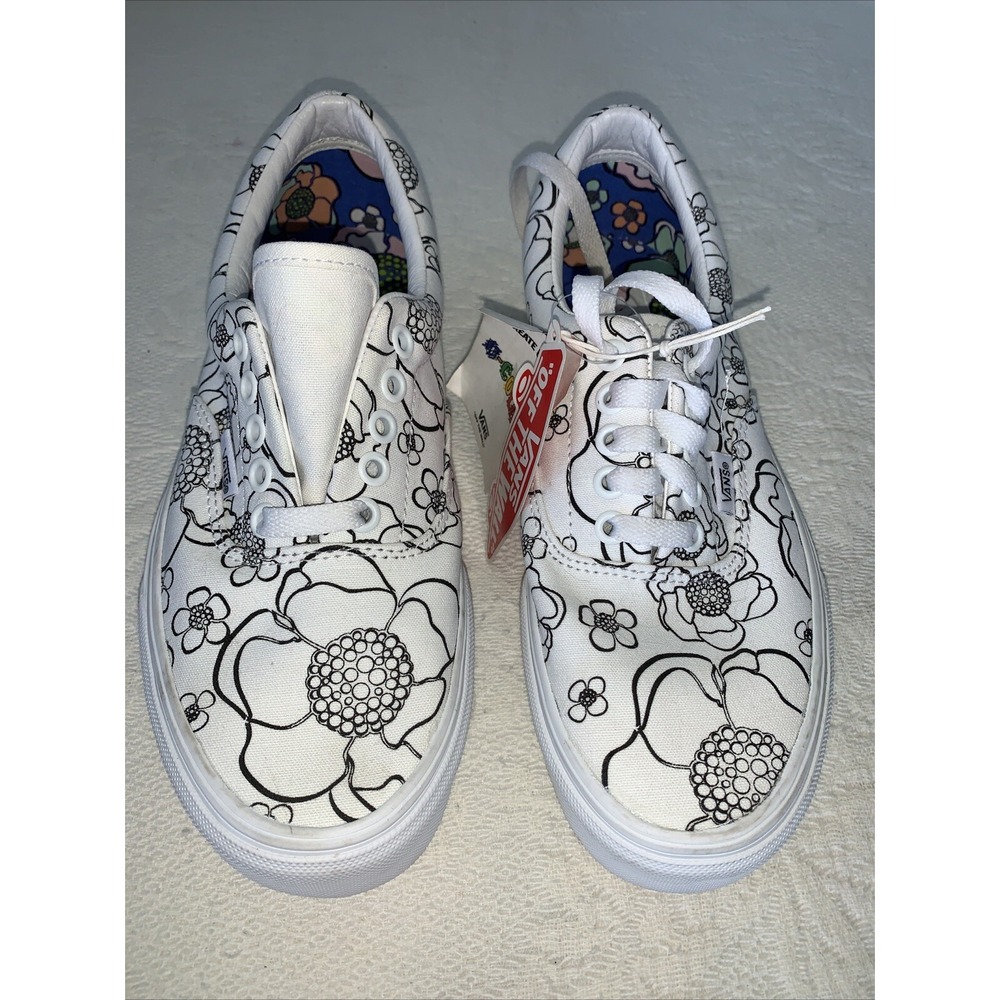 Vans Off the Wall Era-U-Color Floral White US Mens 7 Women 8.5 Unisex Create